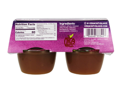 VERMONT VILLAGE CANNERY: Organic Unsweetened Applesauce with Mixed Berries Cups, 16 oz