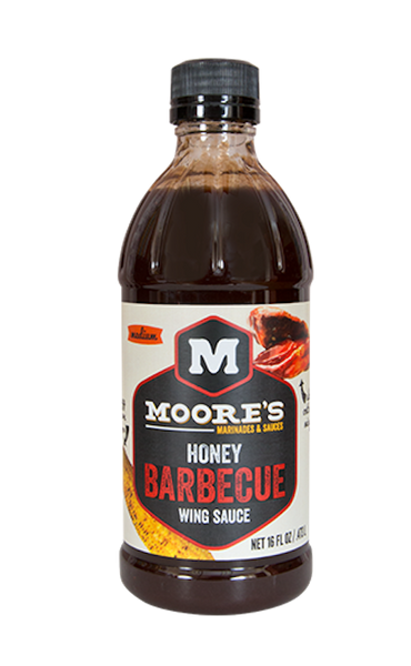 MOORE'S: Honey BBQ Wing Sauce, 16 oz