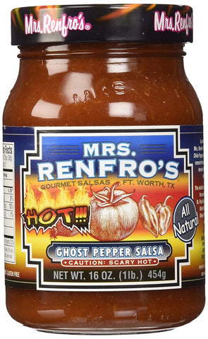 MRS. RENFRO'S GOURMET: Ghost Pepper Salsa Scary Hot, 16 oz