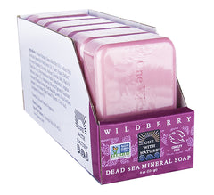 ONE WITH NATURE: Dead Sea Mineral Wildberry Soap Bar, 4 oz