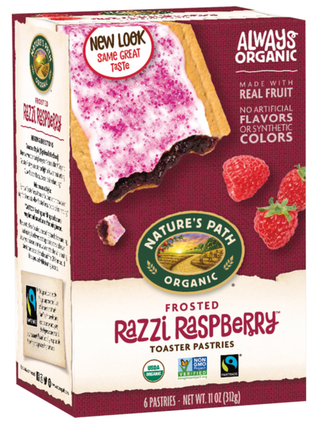 NATURES PATH: Frosted Razzi Raspberry Toaster Pastries, 11 oz