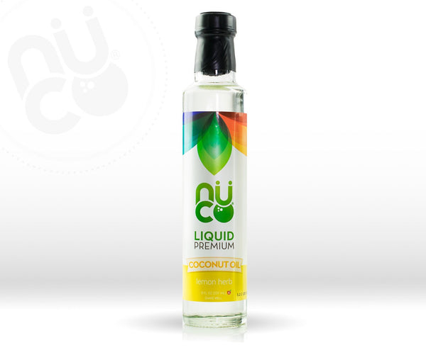 NUCO: Liquid Premium Coconut Oil Lemon Herb, 8 oz