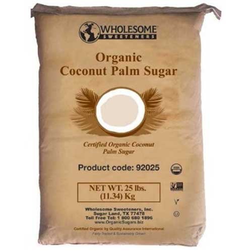 WHOLESOME: Organic Coconut Palm Sugar, 25 lb