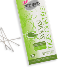 ORGANIC ESSENTIALS: COTTON SWABS BIODEGRDBL (180.0000 PC)