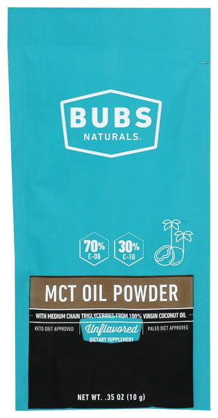 BUBS NATURALS: Mct Powder Pkt, 0.35 oz