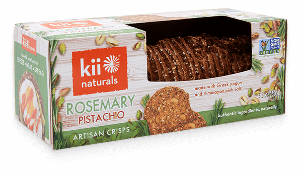 KII NATURALS: Rosemary & Pistachio Crisps, 5.3 oz
