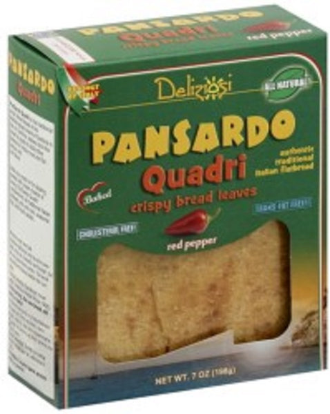 PANSARDO: Bread Leaves Crispy Red Pepper, 7 oz
