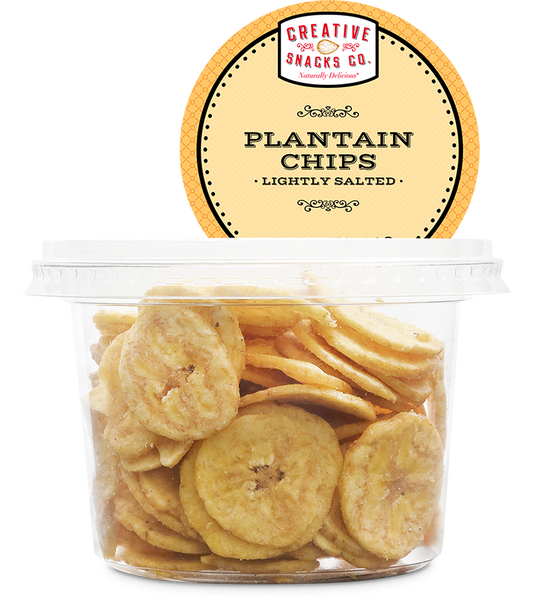 CREATIVE SNACK: Plantain Chips with Salt Cup, 3.5 oz