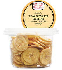 CREATIVE SNACK: Plantain Chips with Salt Cup, 3.5 oz