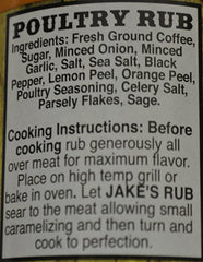 JAKES GRILLIN: Rub Poultry, 4.5 oz