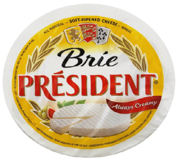 PRESIDENT: Cheese Brie Plain, 6.2 lb