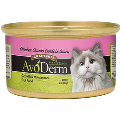 AVODERM: Cat Can Natural Chicken Chunks, 3 oz