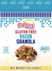 DELAND: Gluten Free Raisin Granola, 12 oz