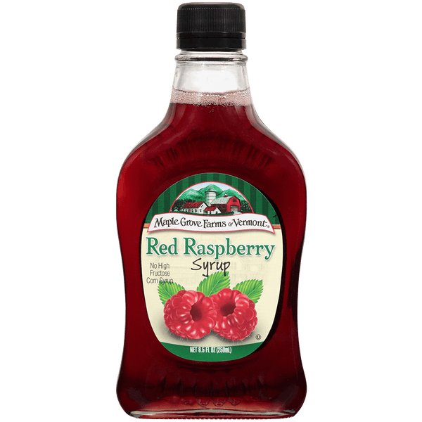 MAPLE GROVE: Red Raspberry Syrup, 8.5 oz