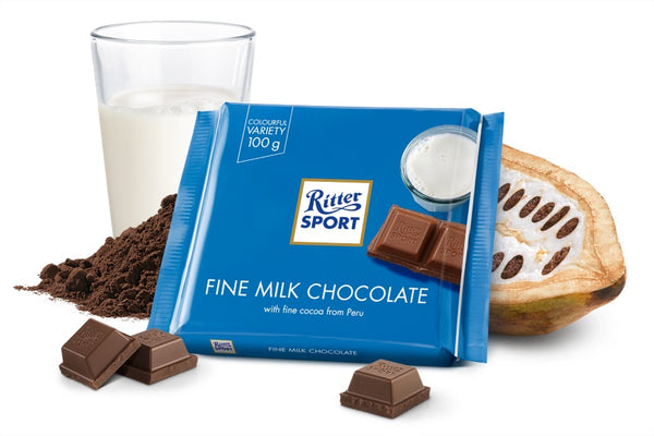 RITTER SPORT: Fine Milk Chocolate Bar, 3.5 oz