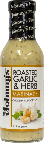 JOHNNYS FINE FOODS: Marinade Garlic & Herb, 12 oz