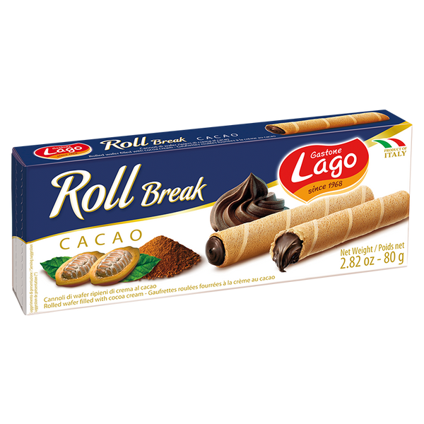 GASTONE LAGO: Cacao Rolled Wafers, 2.82 oz