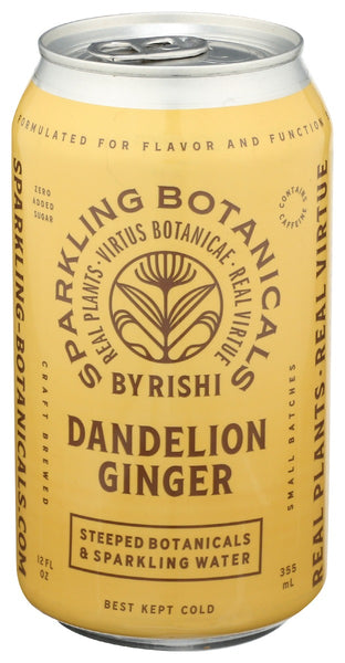 RISHI TEA: Beverage Sparkling Dandelion Ginger, 12 fo