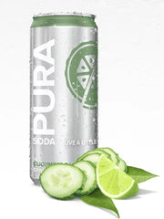 PURA SODA: Soda Cucumber Lime 4Pk, 40.4 fo