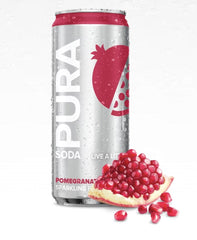 PURA SODA: Soda Pomegranate 4Pk, 40.4 fo