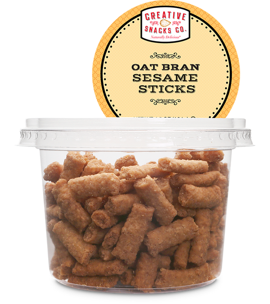 CREATIVE SNACK: Oat Bran Sesame Sticks Cup, 5.5 oz