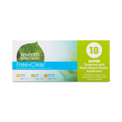 SEVENTH GENERATION: Organic Cotton Tampons with Comfort Applicator Super Absorbency, 18 pc