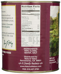 NATURAL VALUE: Sliced Black Olives, 55 oz