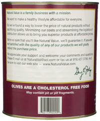 NATURAL VALUE: Sliced Black Olives, 55 oz