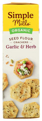 SIMPLE MILLS: Cracker Seed Garlic Herb, 4.25 oz