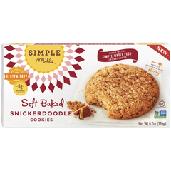 SIMPLE MILLS: Soft Baked Snickerdoodle Cookies, 6.2 oz