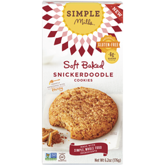 SIMPLE MILLS: Soft Baked Snickerdoodle Cookies, 6.2 oz