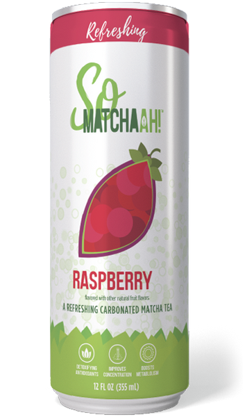 SOMATCHAAH: Tea RTD Sparkling Raspberry, 12 fo