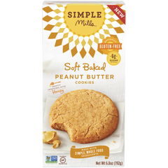 SIMPLE MILLS: Soft Baked Peanut Butter Cookies, 6.8 oz