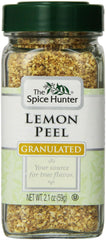 SPICE HUNTER: Lemon Peel Granulated, 2.1 Oz