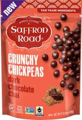 SAFFRON ROAD: Dark Chocolate Chai Crunchy Chickpeas, 4.15 oz