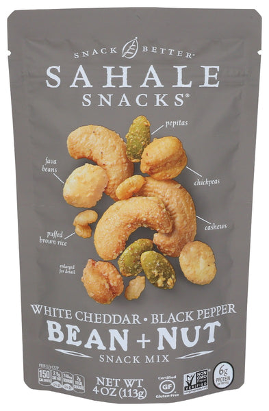 SAHALE SNACKS: Bean Mix White Cheddar Black Pepper, 4 oz