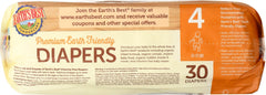 EARTHS BEST: Diaper Stage 4 22-37 lb, 30 pc
