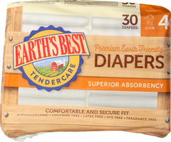 EARTHS BEST: Diaper Stage 4 22-37 lb, 30 pc