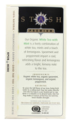 STASH TEA: Organic White Tea with Mint 18 Tea Bags, 0.8 oz