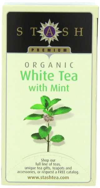 STASH TEA: Organic White Tea with Mint 18 Tea Bags, 0.8 oz