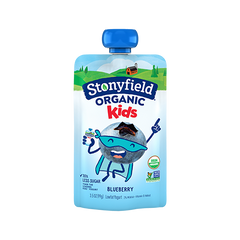 STONYFIELD: Organic Whole Milk Yogurt Pouch Blueberry, 3.5 oz