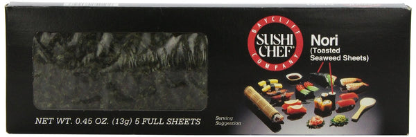 SUSHI CHEF: Nori Toasted Seaweed Sheets, 0.45 oz