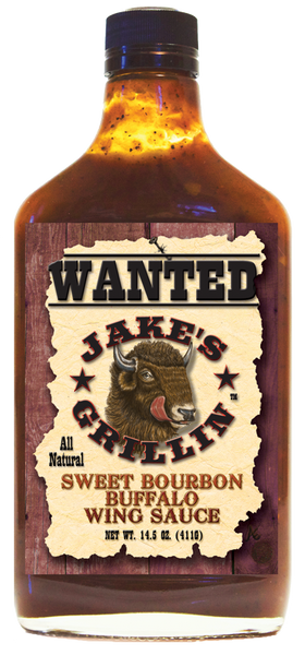 JAKES GRILLIN: Sweet Bourbon Wing Sauce, 14.5 oz