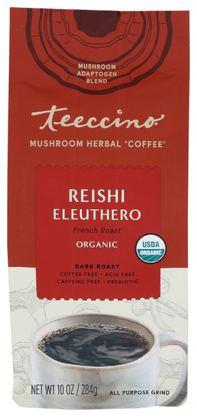 TEECCINO: Coffee Reishi Eleuthero Mushroom, 10 oz