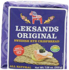 LEKSANDS: Original Swedish Rye Crispbread, 7.06 oz