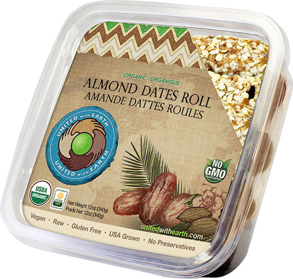 UNITED WITH EARTH: Organic Almond Roll Dates, 12 oz