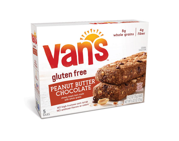 VANS: Gluten Free Peanut Butter Chocolate Snack Bars, 6.02 oz
