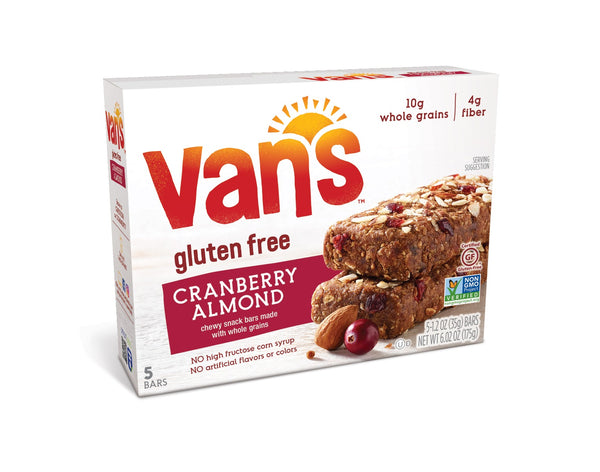 VANS: Gluten Free Cranberry Almond Snack Bars, 6.02 oz