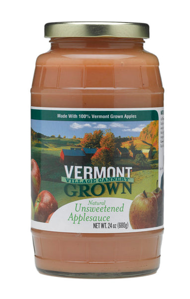 VERMONT VILLAGE CANNERY: Applesauce Unsweetened, 24 oz