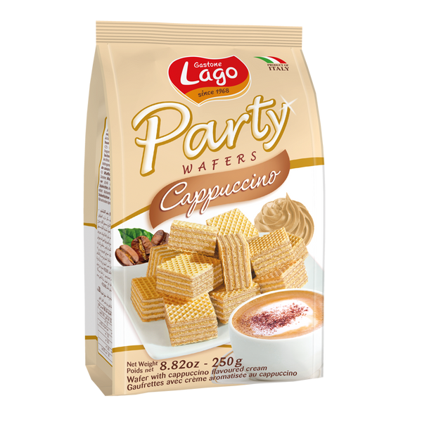 GASTONE LAGO: Cappuccino Wafers Party Bag, 8.82 oz